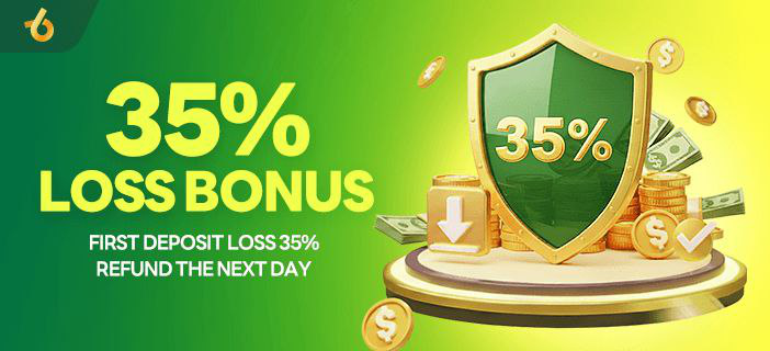 6 Club 35% Loss Bonus – First deposit support bonus credited next day